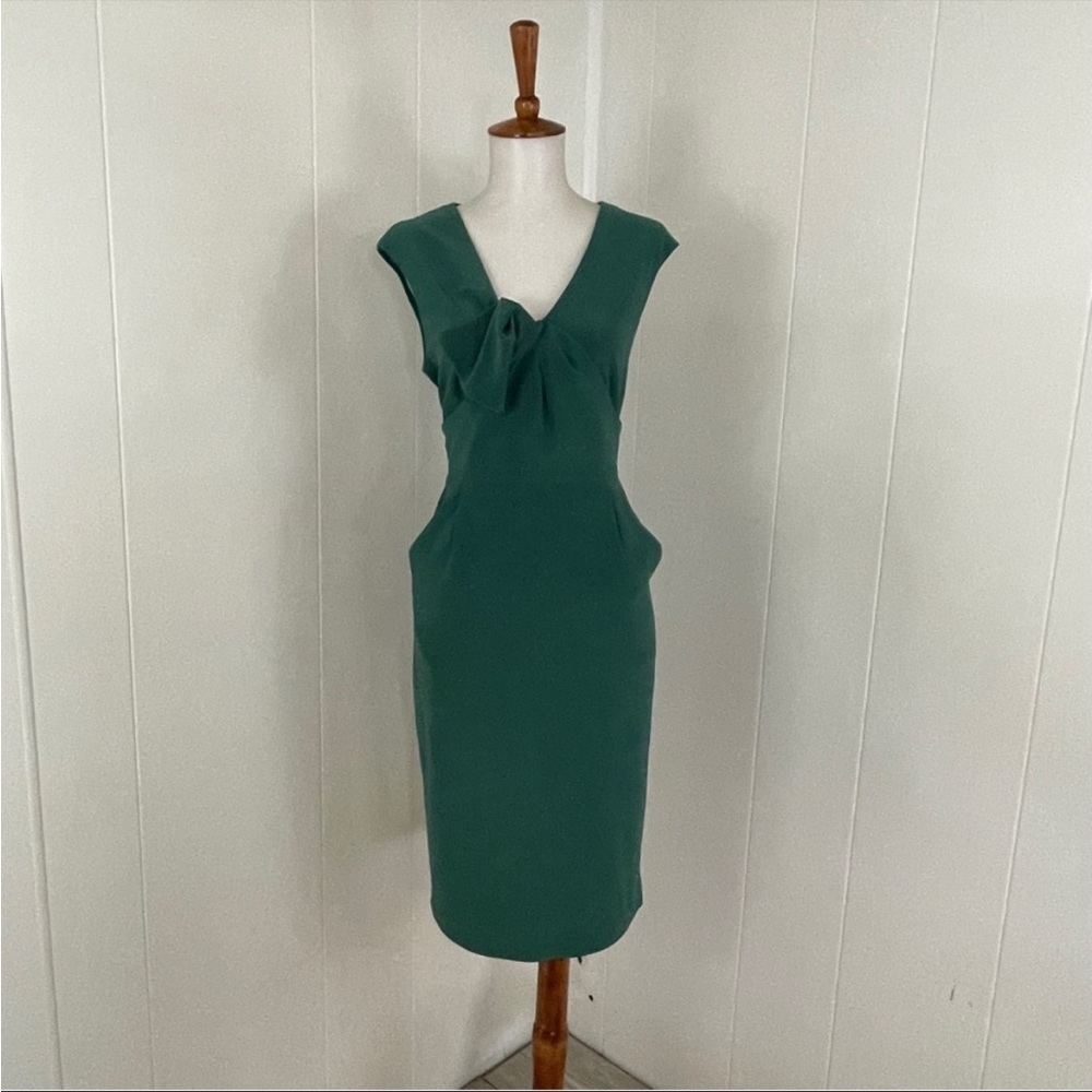 Adrianna Papell Teal Midi Dress